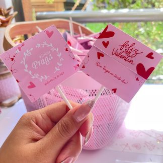 Paletas de caramelo- San Valentín