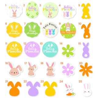 1.- Stickers Pascua