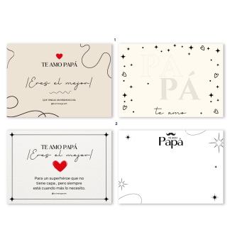 1.-Tarjetas - Dia del padre 10x7cm