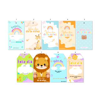 Tags 8x4,5cm - Día de la niñez/niño