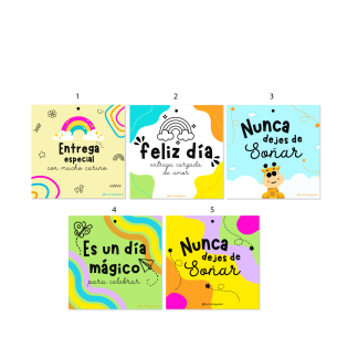 Tags Foil cuadrado - Día de la niñez/niño