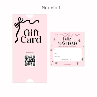 Gift Card (9.2x9.2cm) Cuadradas con foil + Sobre Navidad