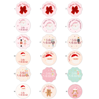 Stickers 4x4cm - Navidad