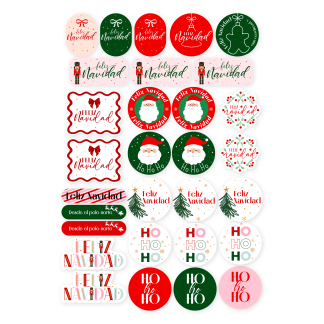Navidad-Set de stickers Foil