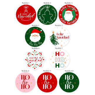 Stickers 4x4cm - Navidad