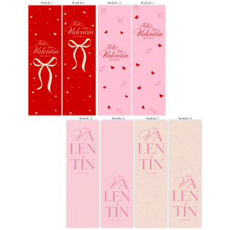 San Valentín-Cierres de caja/bolsa 6x20cm