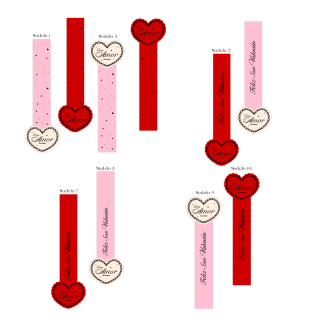 Cierres Corazón Foil - San Valentín