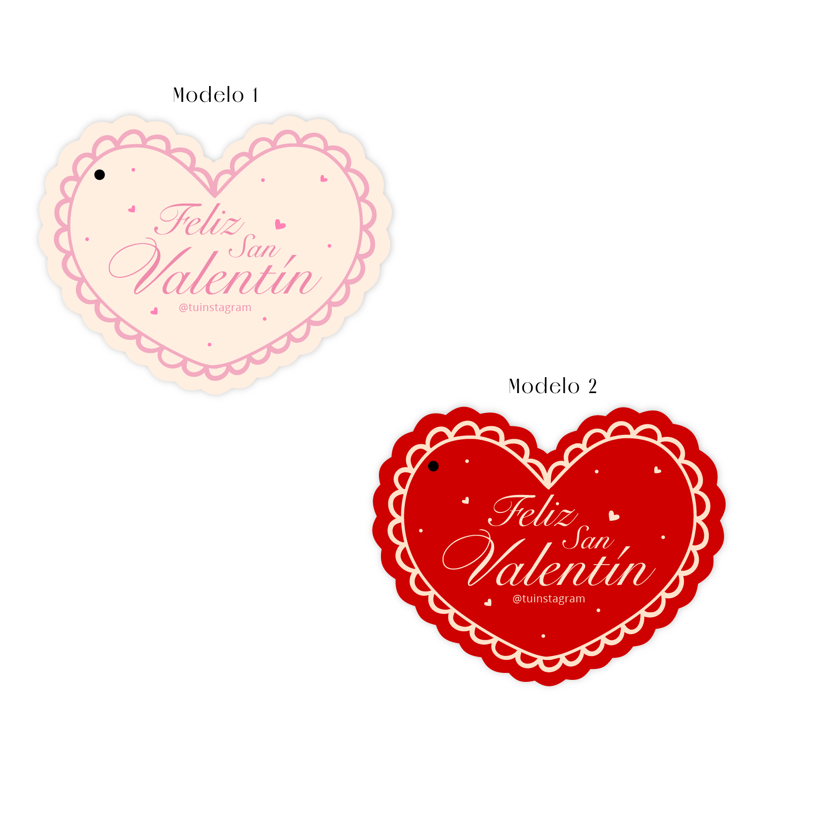 San Valentín-Tag  forma de corazón