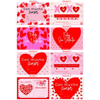 Tarjetas San Valentín (9,6×6,4cm)
