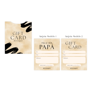 2.- Día del Padre, Gift Card Sobre - Modelo 3