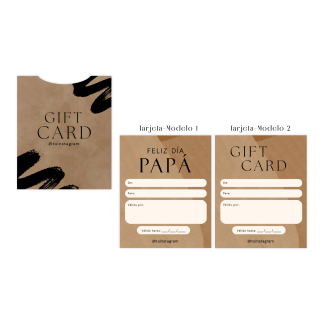 2.- Día del Padre, Gift Card Sobre - Modelo 1